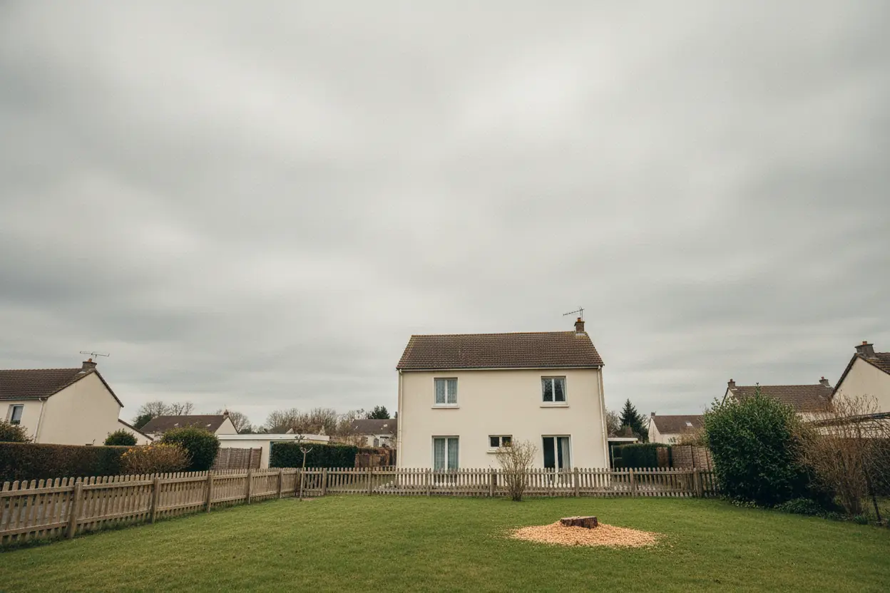 Jardin nettoyé après démontage et broyage à Caen