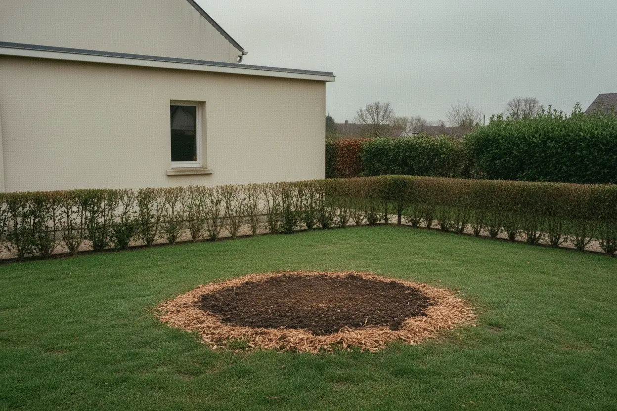 Terrain nivelé à Caen après dessouchage propre